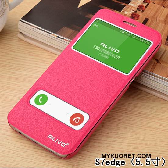 Kuori Samsung Galaxy S7 Edge Nahka Puhelimen Kuoret Murtumaton, Kotelo Samsung Galaxy S7 Edge Suojaus 说