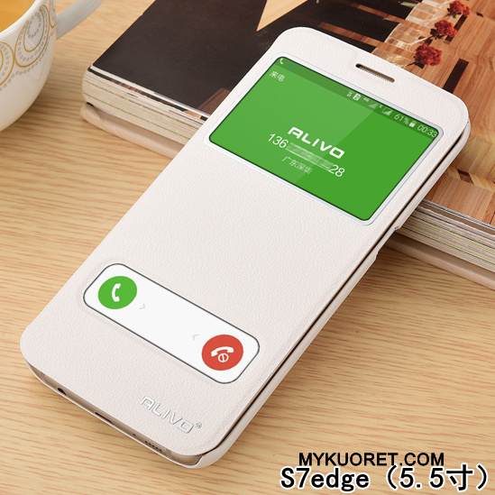 Kuori Samsung Galaxy S7 Edge Nahka Puhelimen Kuoret Murtumaton, Kotelo Samsung Galaxy S7 Edge Suojaus 说