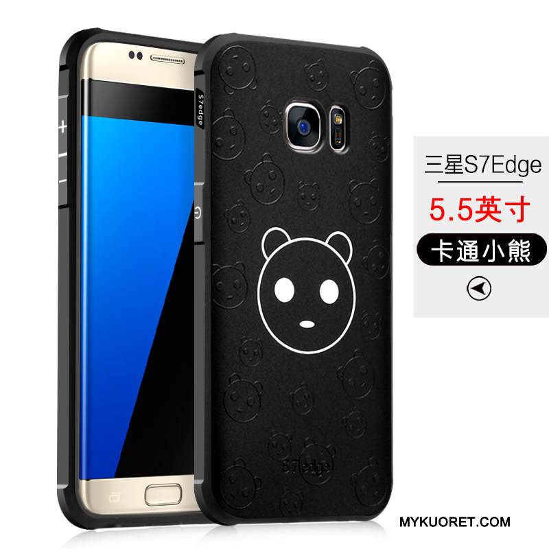Kuori Samsung Galaxy S7 Edge Pehmeä Neste Murtumaton Musta, Kotelo Samsung Galaxy S7 Edge Suojaus Puhelimen Kuoret