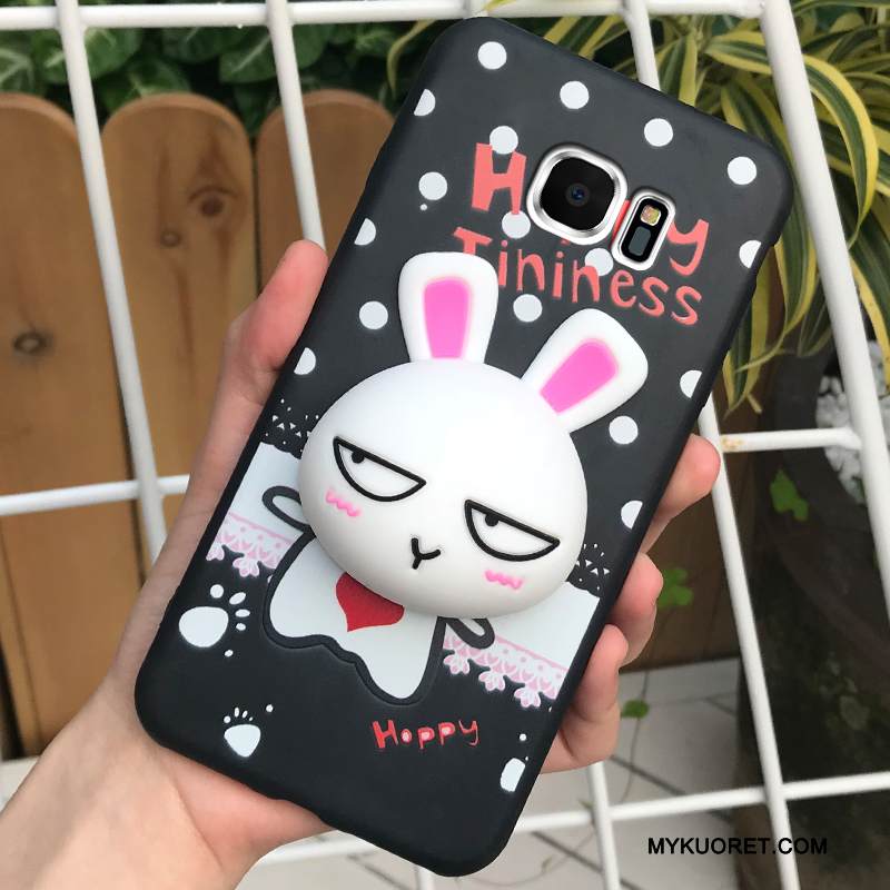 Kuori Samsung Galaxy S7 Edge Pehmeä Neste Murtumaton Ripustettava Kaula, Kotelo Samsung Galaxy S7 Edge Silikoni Pesty Suede Jauhe