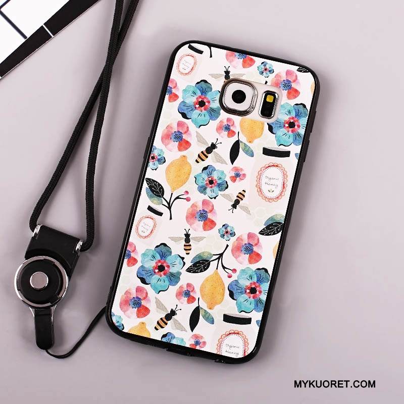 Kuori Samsung Galaxy S7 Edge Pehmeä Neste Rengas Puhelimen Kuoret, Kotelo Samsung Galaxy S7 Edge Suojaus Musta Ripustettavat Koristeet