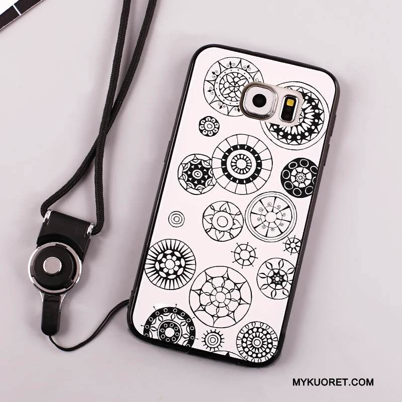 Kuori Samsung Galaxy S7 Edge Pehmeä Neste Rengas Puhelimen Kuoret, Kotelo Samsung Galaxy S7 Edge Suojaus Musta Ripustettavat Koristeet