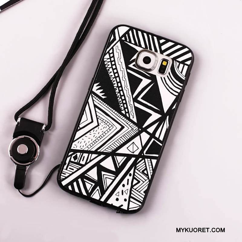 Kuori Samsung Galaxy S7 Edge Pehmeä Neste Rengas Puhelimen Kuoret, Kotelo Samsung Galaxy S7 Edge Suojaus Musta Ripustettavat Koristeet