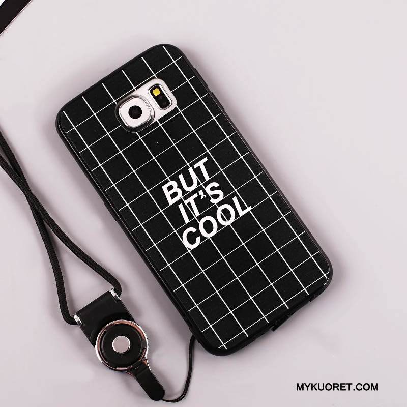 Kuori Samsung Galaxy S7 Edge Pehmeä Neste Rengas Puhelimen Kuoret, Kotelo Samsung Galaxy S7 Edge Suojaus Musta Ripustettavat Koristeet