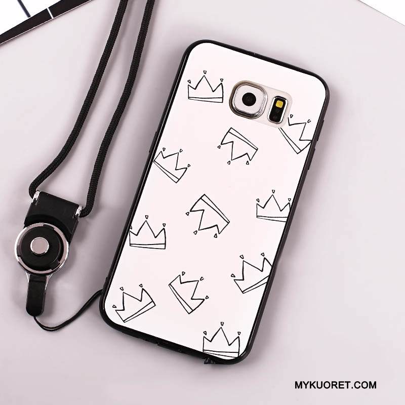 Kuori Samsung Galaxy S7 Edge Pehmeä Neste Rengas Puhelimen Kuoret, Kotelo Samsung Galaxy S7 Edge Suojaus Musta Ripustettavat Koristeet