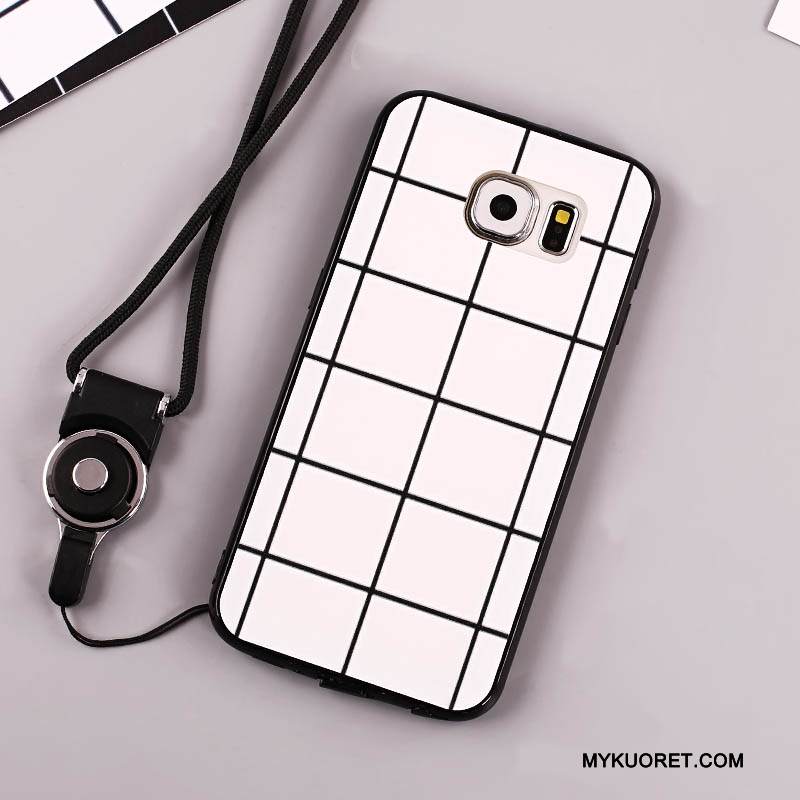 Kuori Samsung Galaxy S7 Edge Pehmeä Neste Rengas Puhelimen Kuoret, Kotelo Samsung Galaxy S7 Edge Suojaus Musta Ripustettavat Koristeet