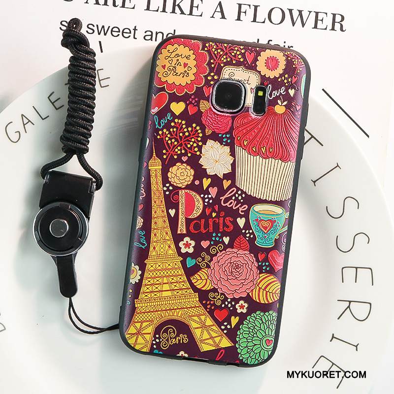 Kuori Samsung Galaxy S7 Edge Pehmeä Neste Ripustettavat Koristeet Keltainen, Kotelo Samsung Galaxy S7 Edge Silikoni Puhelimen Kuoret