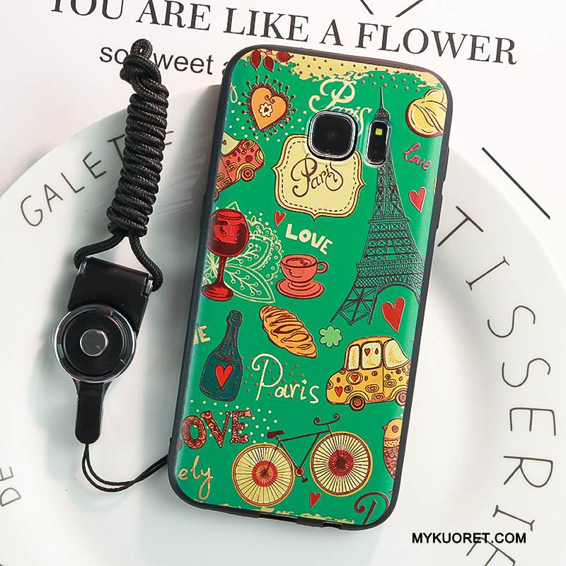 Kuori Samsung Galaxy S7 Edge Pehmeä Neste Ripustettavat Koristeet Keltainen, Kotelo Samsung Galaxy S7 Edge Silikoni Puhelimen Kuoret