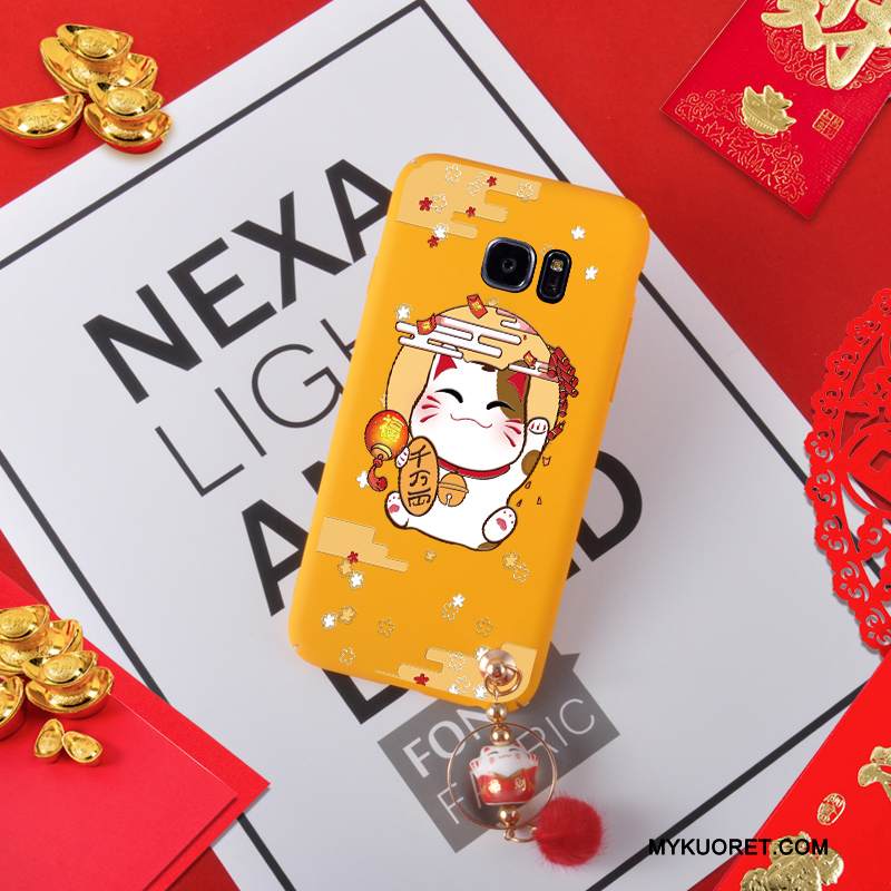 Kuori Samsung Galaxy S7 Edge Ripustettavat Koristeet Murtumaton, Kotelo Samsung Galaxy S7 Edge Punainen Rikkaus