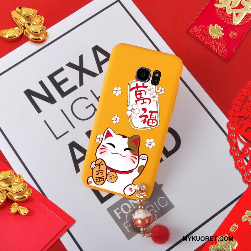 Kuori Samsung Galaxy S7 Edge Ripustettavat Koristeet Murtumaton, Kotelo Samsung Galaxy S7 Edge Punainen Rikkaus