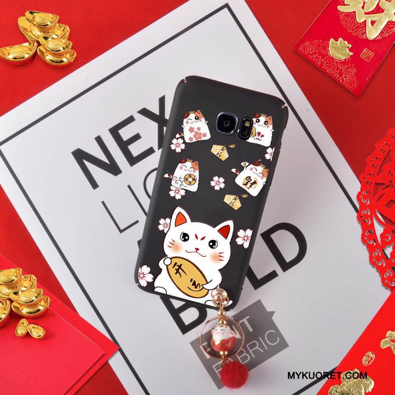 Kuori Samsung Galaxy S7 Edge Ripustettavat Koristeet Murtumaton, Kotelo Samsung Galaxy S7 Edge Punainen Rikkaus