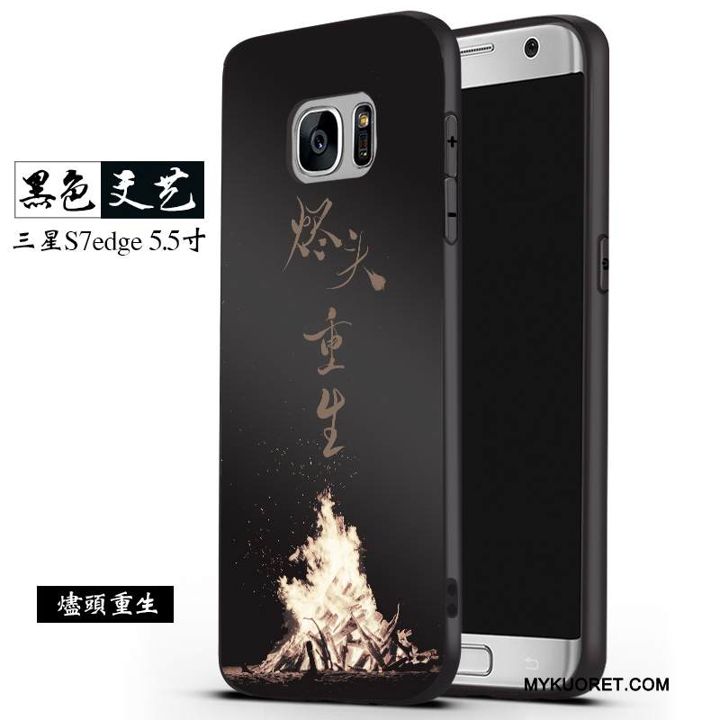 Kuori Samsung Galaxy S7 Edge Silikoni Harmaa Puhelimen Kuoret, Kotelo Samsung Galaxy S7 Edge Luova Persoonallisuus Murtumaton