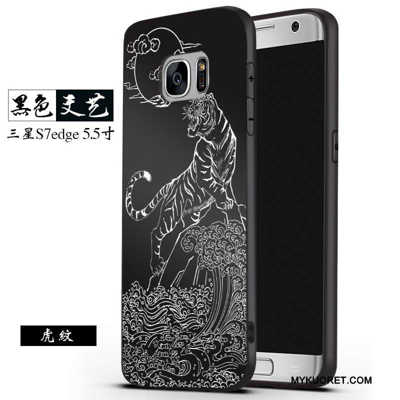 Kuori Samsung Galaxy S7 Edge Silikoni Harmaa Puhelimen Kuoret, Kotelo Samsung Galaxy S7 Edge Luova Persoonallisuus Murtumaton