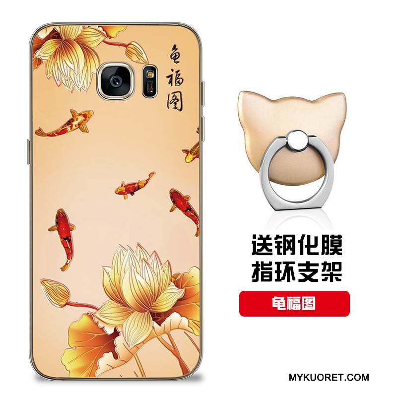 Kuori Samsung Galaxy S7 Edge Silikoni Malli Punainen, Kotelo Samsung Galaxy S7 Edge Pehmeä Neste Puhelimen Kuoret Muokata