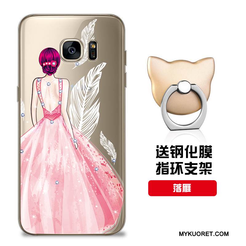 Kuori Samsung Galaxy S7 Edge Silikoni Malli Punainen, Kotelo Samsung Galaxy S7 Edge Pehmeä Neste Puhelimen Kuoret Muokata