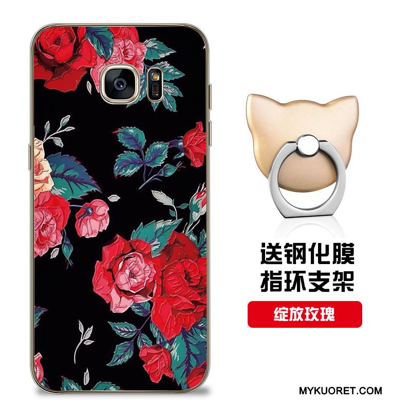 Kuori Samsung Galaxy S7 Edge Silikoni Malli Punainen, Kotelo Samsung Galaxy S7 Edge Pehmeä Neste Puhelimen Kuoret Muokata