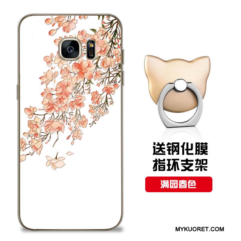 Kuori Samsung Galaxy S7 Edge Silikoni Malli Punainen, Kotelo Samsung Galaxy S7 Edge Pehmeä Neste Puhelimen Kuoret Muokata