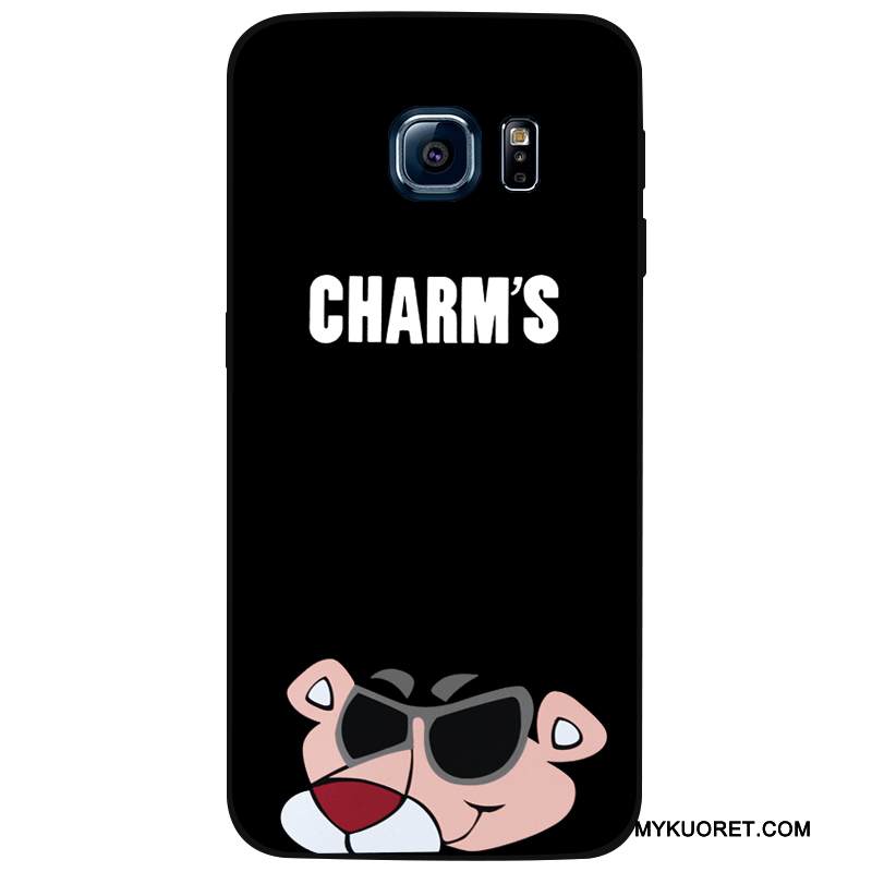 Kuori Samsung Galaxy S7 Edge Silikoni Murtumaton Musta, Kotelo Samsung Galaxy S7 Edge Luova Persoonallisuus Trendi