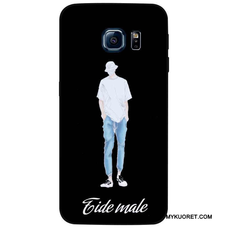 Kuori Samsung Galaxy S7 Edge Silikoni Murtumaton Musta, Kotelo Samsung Galaxy S7 Edge Luova Persoonallisuus Trendi