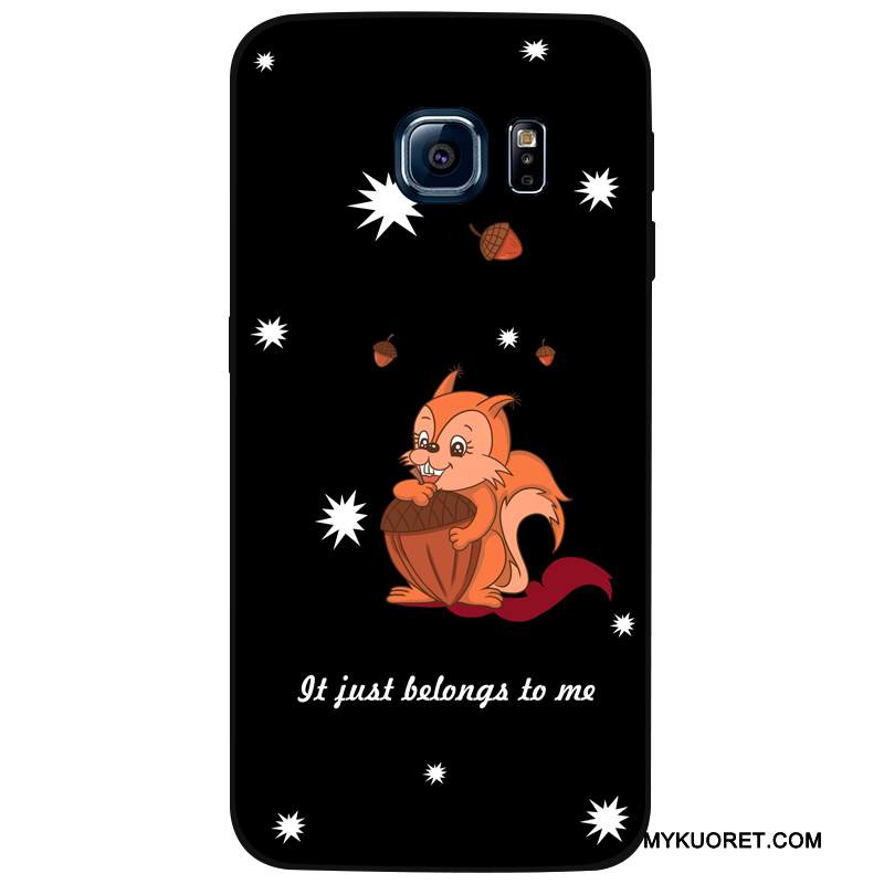 Kuori Samsung Galaxy S7 Edge Silikoni Murtumaton Musta, Kotelo Samsung Galaxy S7 Edge Luova Persoonallisuus Trendi