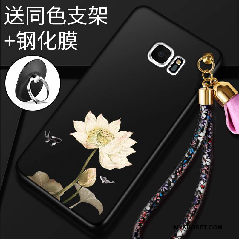 Kuori Samsung Galaxy S7 Edge Silikoni Murtumaton Punainen, Kotelo Samsung Galaxy S7 Edge Laukut Trendi Pesty Suede