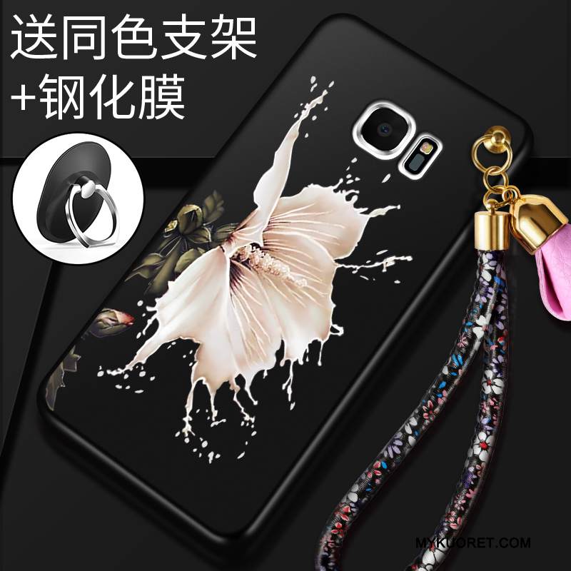 Kuori Samsung Galaxy S7 Edge Silikoni Murtumaton Punainen, Kotelo Samsung Galaxy S7 Edge Laukut Trendi Pesty Suede