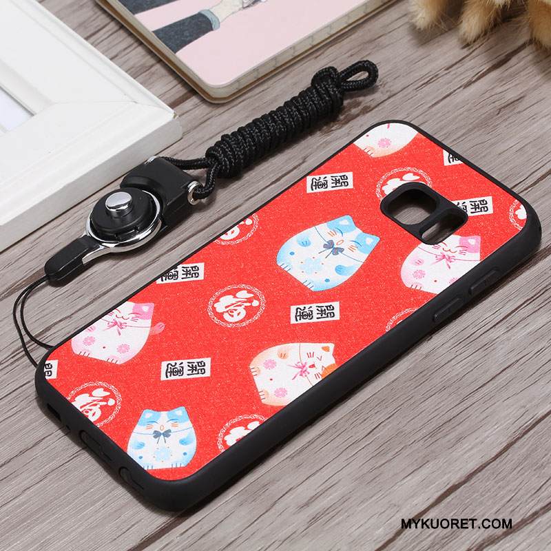 Kuori Samsung Galaxy S7 Edge Silikoni Puhelimen Kuoret Ripustettavat Koristeet, Kotelo Samsung Galaxy S7 Edge Suojaus Jauhe Persoonallisuus