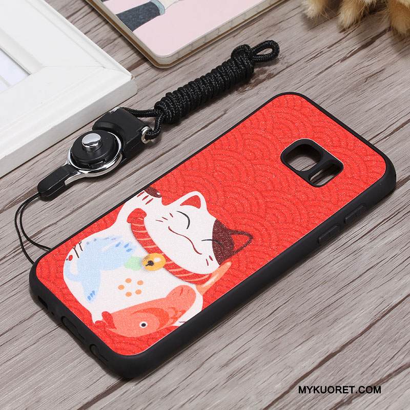 Kuori Samsung Galaxy S7 Edge Silikoni Puhelimen Kuoret Ripustettavat Koristeet, Kotelo Samsung Galaxy S7 Edge Suojaus Jauhe Persoonallisuus