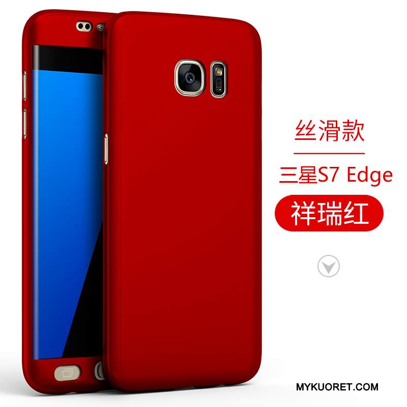 Kuori Samsung Galaxy S7 Edge Silikoni Puhelimen Kuoret Trendi, Kotelo Samsung Galaxy S7 Edge Suojaus Pesty Suede Kova