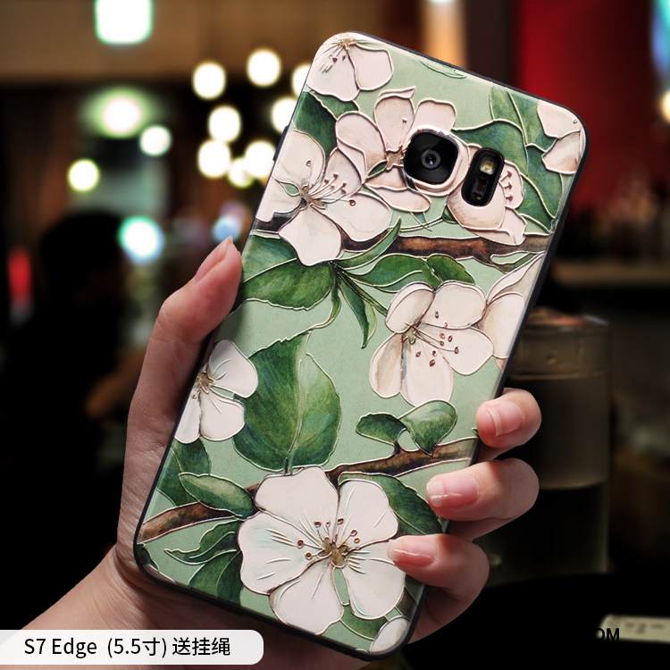 Kuori Samsung Galaxy S7 Edge Silikoni Ripustettavat Koristeet Persoonallisuus, Kotelo Samsung Galaxy S7 Edge Laukut Puhelimen Kuoret Murtumaton