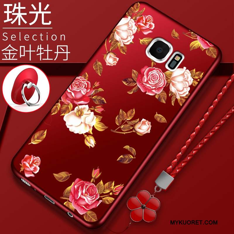 Kuori Samsung Galaxy S7 Edge Silikoni Uusi Punainen, Kotelo Samsung Galaxy S7 Edge Suojaus Trendi Puhelimen Kuoret