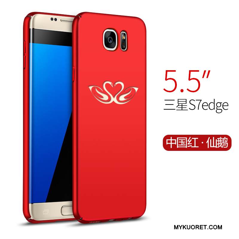 Kuori Samsung Galaxy S7 Edge Suojaus Kova Puhelimen Kuoret, Kotelo Samsung Galaxy S7 Edge Murtumaton Pesty Suede