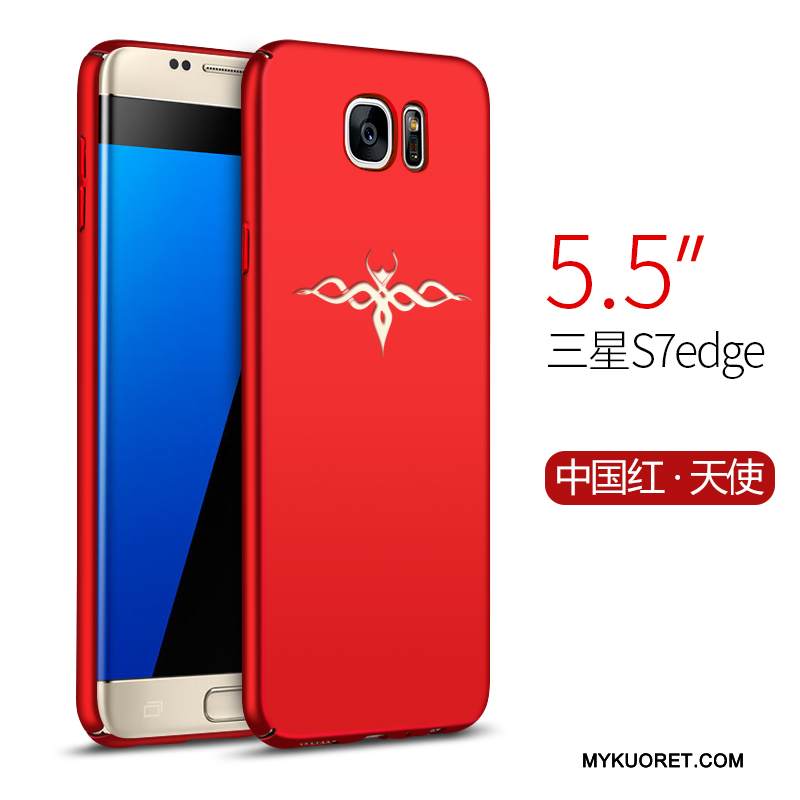 Kuori Samsung Galaxy S7 Edge Suojaus Kova Puhelimen Kuoret, Kotelo Samsung Galaxy S7 Edge Murtumaton Pesty Suede