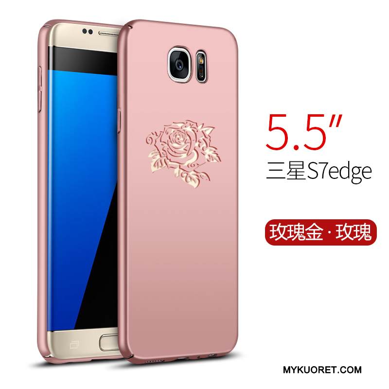 Kuori Samsung Galaxy S7 Edge Suojaus Kova Puhelimen Kuoret, Kotelo Samsung Galaxy S7 Edge Murtumaton Pesty Suede