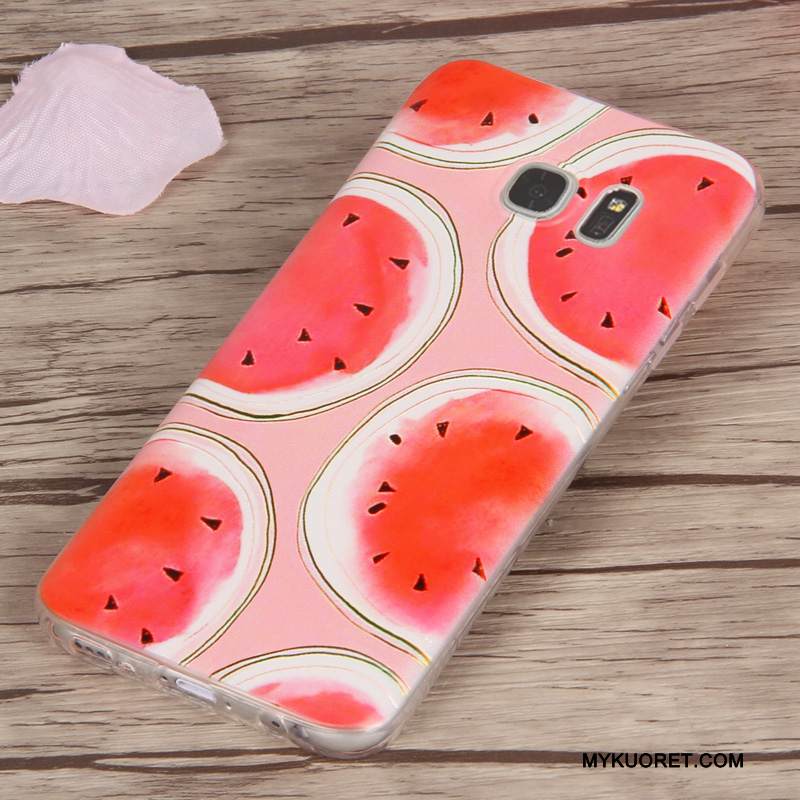 Kuori Samsung Galaxy S7 Edge Suojaus Murtumaton Keltainen, Kotelo Samsung Galaxy S7 Edge Silikoni Läpinäkyvä Puhelimen Kuoret