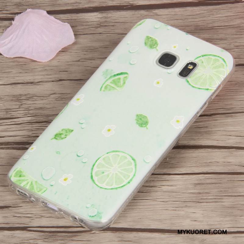 Kuori Samsung Galaxy S7 Edge Suojaus Murtumaton Keltainen, Kotelo Samsung Galaxy S7 Edge Silikoni Läpinäkyvä Puhelimen Kuoret