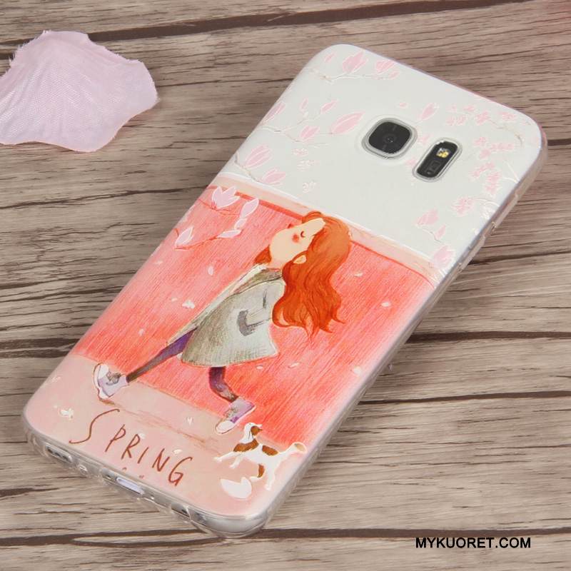 Kuori Samsung Galaxy S7 Edge Suojaus Murtumaton Keltainen, Kotelo Samsung Galaxy S7 Edge Silikoni Läpinäkyvä Puhelimen Kuoret