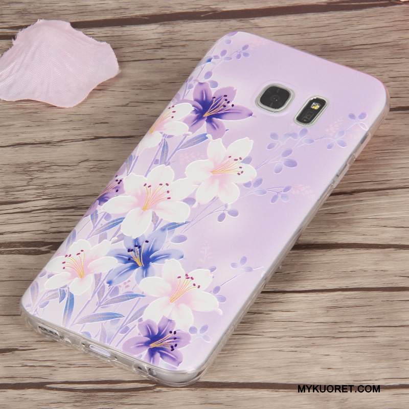 Kuori Samsung Galaxy S7 Edge Suojaus Murtumaton Keltainen, Kotelo Samsung Galaxy S7 Edge Silikoni Läpinäkyvä Puhelimen Kuoret