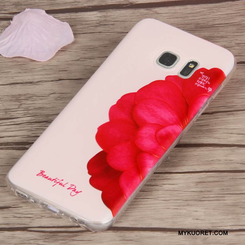 Kuori Samsung Galaxy S7 Edge Suojaus Murtumaton Keltainen, Kotelo Samsung Galaxy S7 Edge Silikoni Läpinäkyvä Puhelimen Kuoret