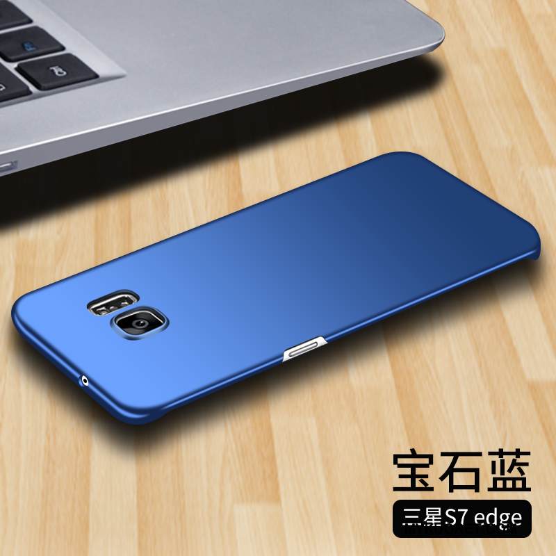 Kuori Samsung Galaxy S7 Edge Suojaus Murtumaton Kova, Kotelo Samsung Galaxy S7 Edge Pesty Suede Musta