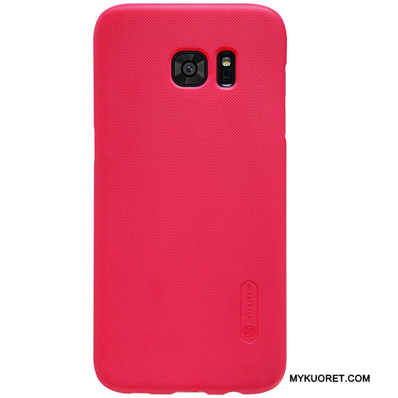 Kuori Samsung Galaxy S7 Edge Suojaus Pesty Suede Kulta, Kotelo Samsung Galaxy S7 Edge Kalvo Valkoinen