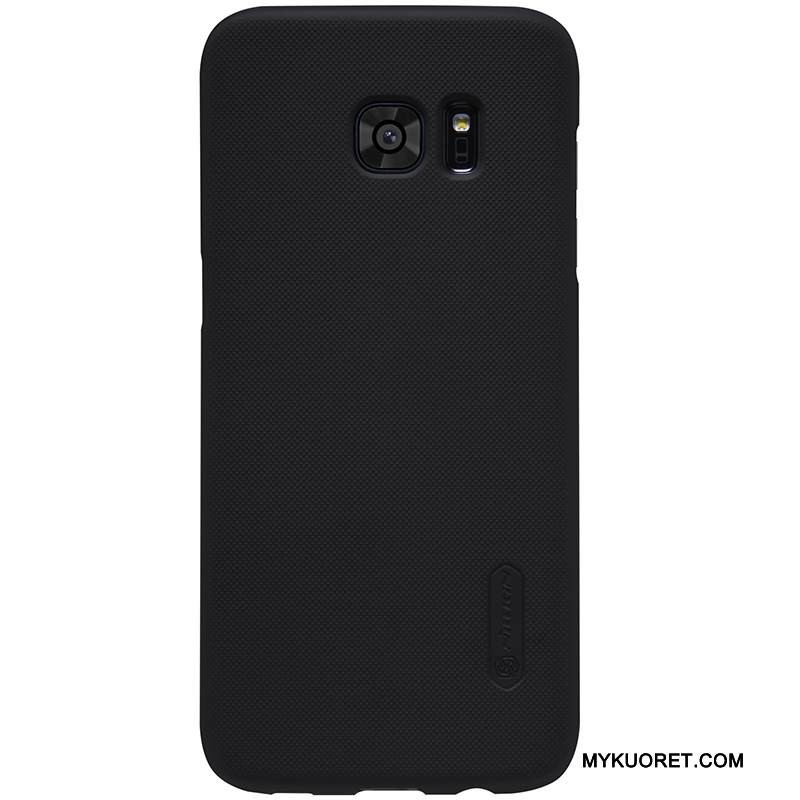 Kuori Samsung Galaxy S7 Edge Suojaus Pesty Suede Kulta, Kotelo Samsung Galaxy S7 Edge Kalvo Valkoinen