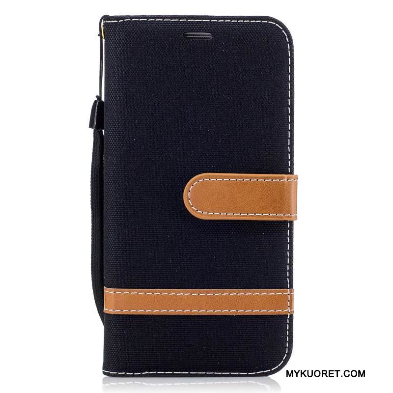 Kuori Samsung Galaxy S7 Edge Suojaus Violetti Denimi, Kotelo Samsung Galaxy S7 Edge Salkku