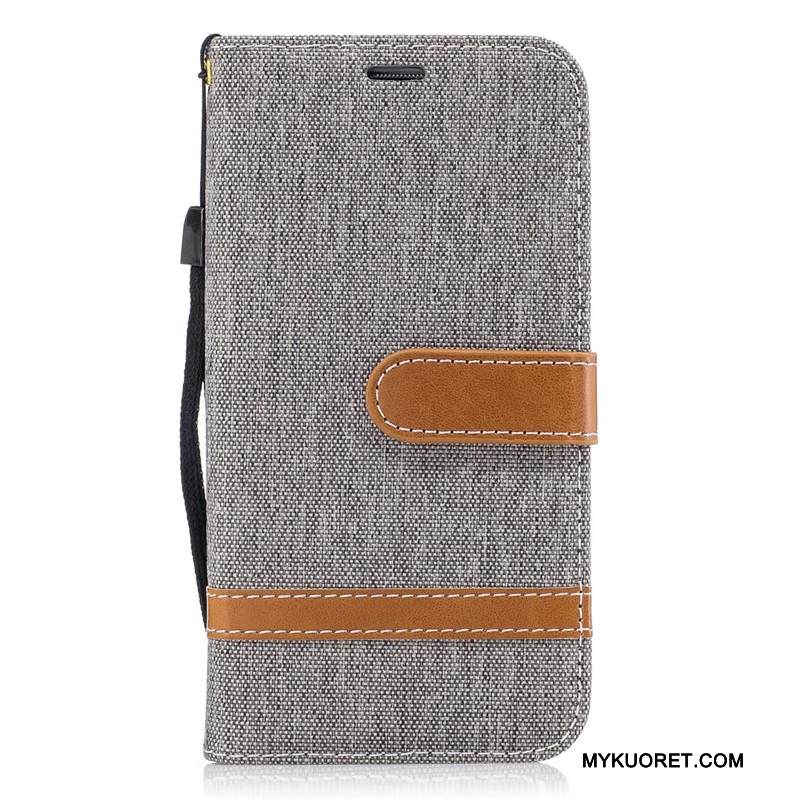 Kuori Samsung Galaxy S7 Edge Suojaus Violetti Denimi, Kotelo Samsung Galaxy S7 Edge Salkku