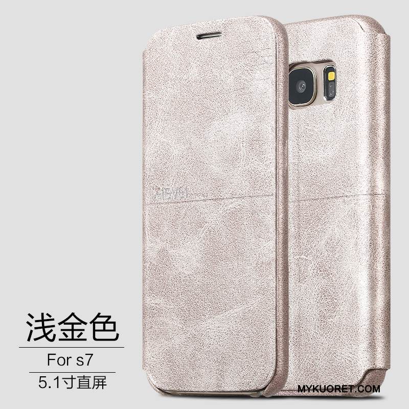 Kuori Samsung Galaxy S7 Kuoret Puhelimen Kuoret Murtumaton, Kotelo Samsung Galaxy S7 Nahka Ultra Ohut