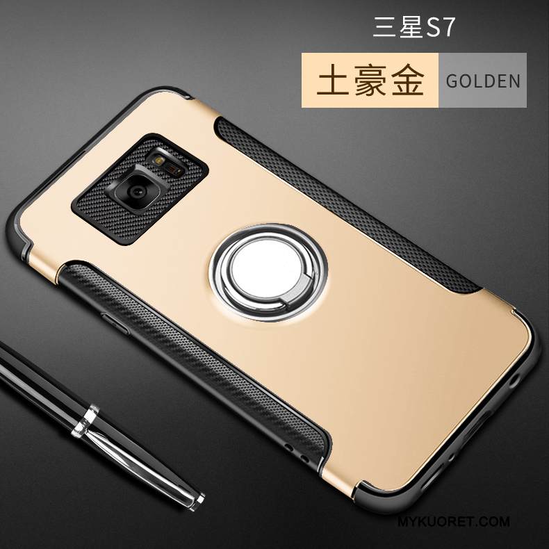 Kuori Samsung Galaxy S7 Laukut Harmaa Puhelimen Kuoret, Kotelo Samsung Galaxy S7 Tuki Hopea Persoonallisuus