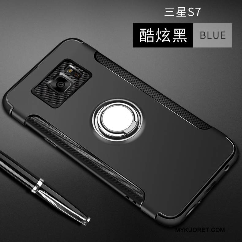 Kuori Samsung Galaxy S7 Laukut Harmaa Puhelimen Kuoret, Kotelo Samsung Galaxy S7 Tuki Hopea Persoonallisuus