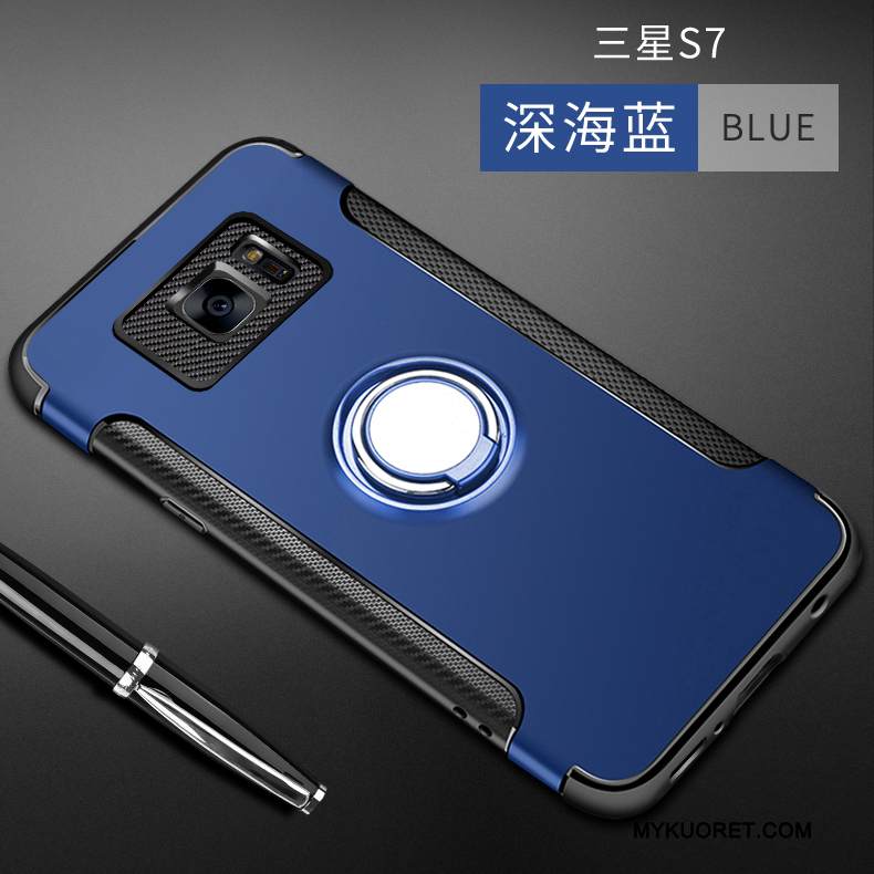 Kuori Samsung Galaxy S7 Laukut Harmaa Puhelimen Kuoret, Kotelo Samsung Galaxy S7 Tuki Hopea Persoonallisuus