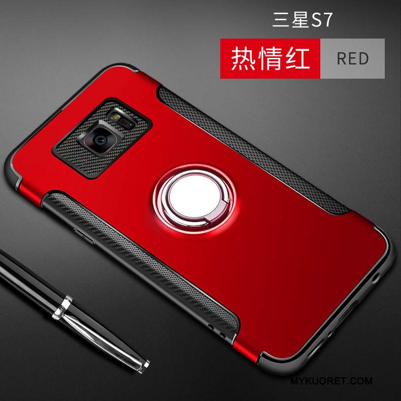 Kuori Samsung Galaxy S7 Laukut Harmaa Puhelimen Kuoret, Kotelo Samsung Galaxy S7 Tuki Hopea Persoonallisuus