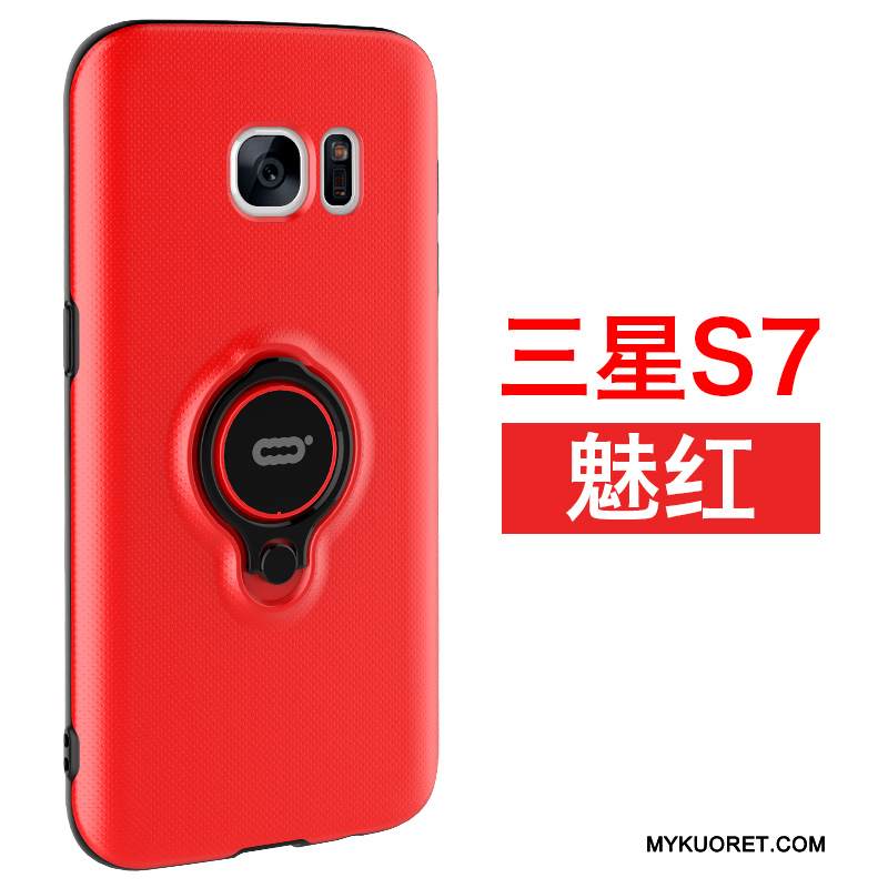 Kuori Samsung Galaxy S7 Laukut Jauhe Puhelimen Kuoret, Kotelo Samsung Galaxy S7 Tuki Magneettinen Rengas